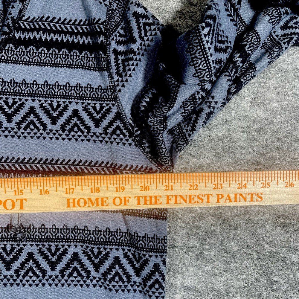 KAVU Skylar Womens Large Gray Aztec Print Full Zip Lightweight Pullover Hoodie - Picture 9 of 14